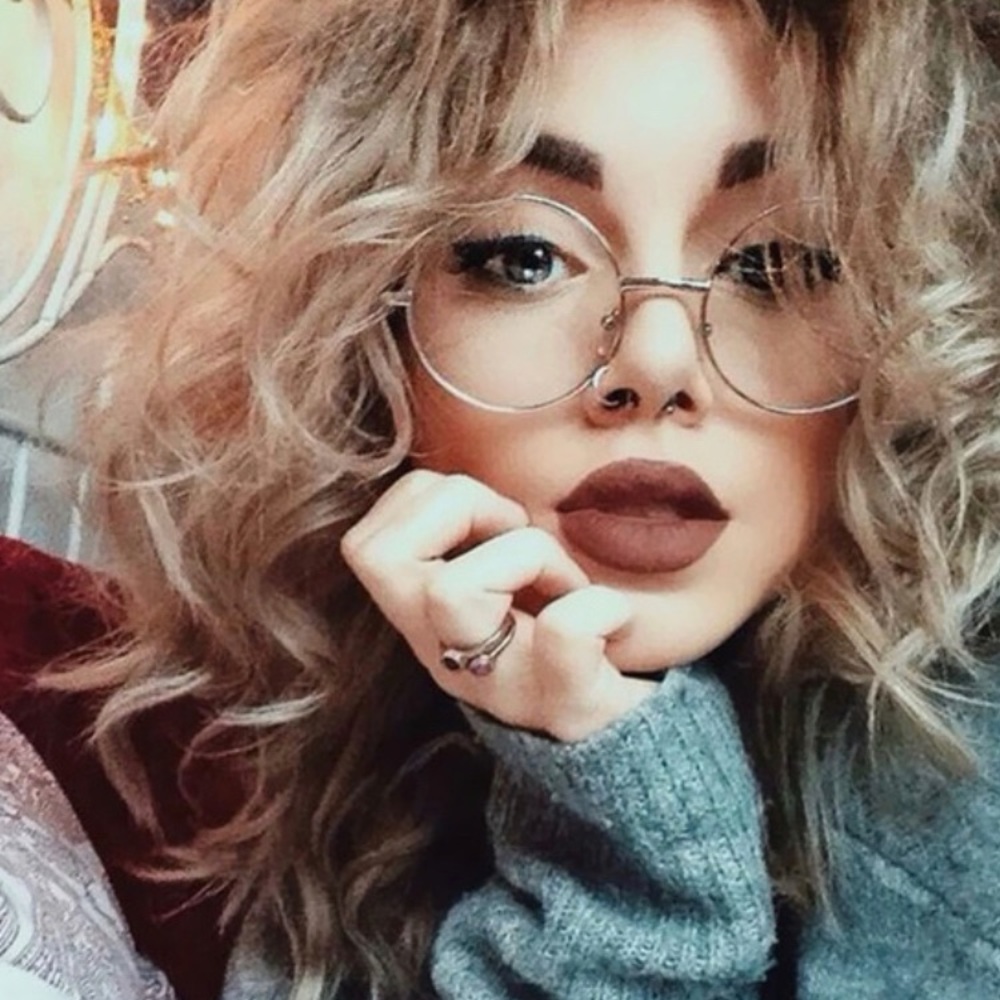 NWT VSCO Silver Rimmed Clear Round Glasses Trendy - Picture 3 of 6